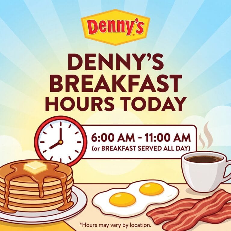 Denny’s Breakfast Hours Today