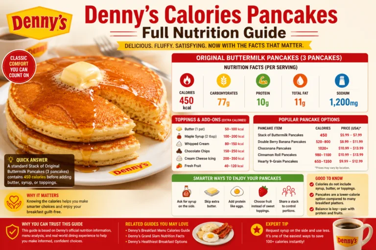 Denny's Calories Pancakes Full Nutrition Guide