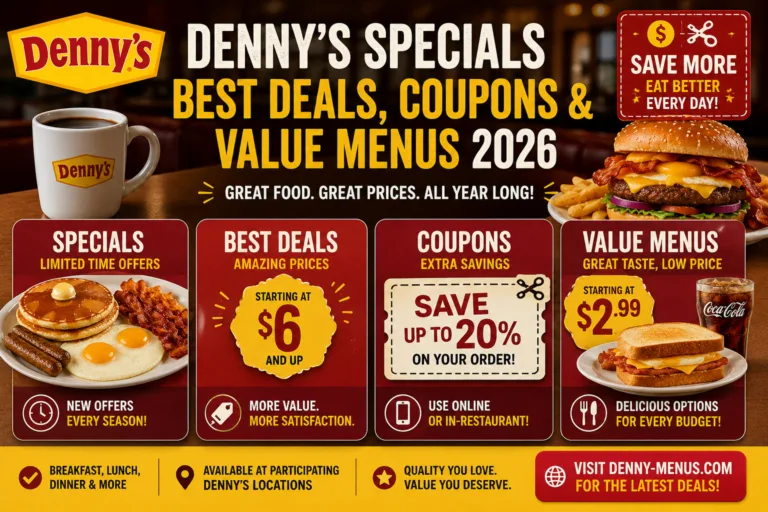 Denny's Specials Best Deals Coupons