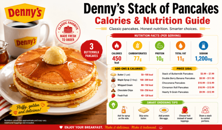 Denny's Stack of Pancakes Calories & Nutrition Guide