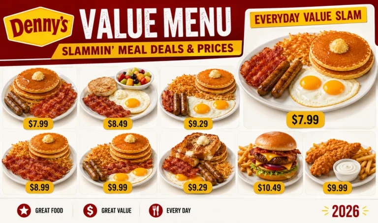 Denny's Value Menu Slammin Meal Deals & Prices 2026